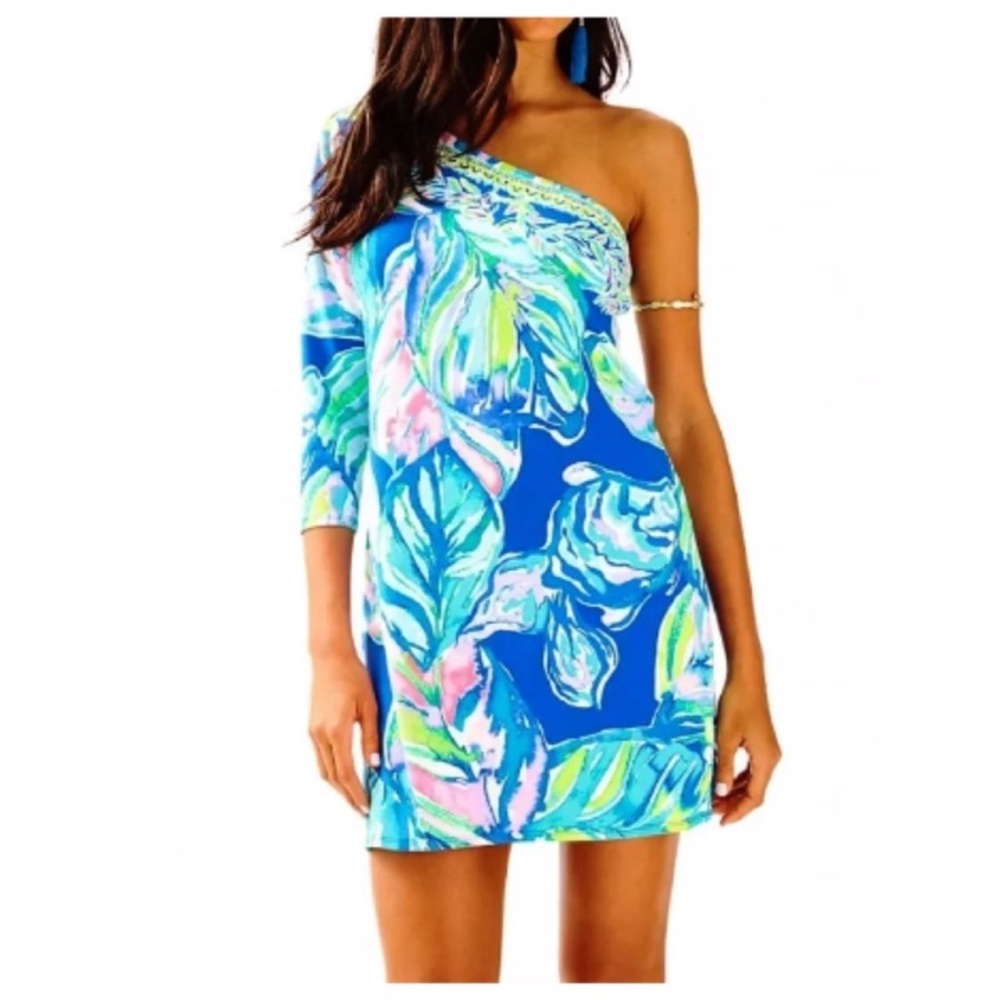 Lilly Pulitzer XXS Petra Tropical One Sleeve Dress